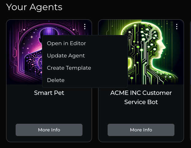 Agent Menu