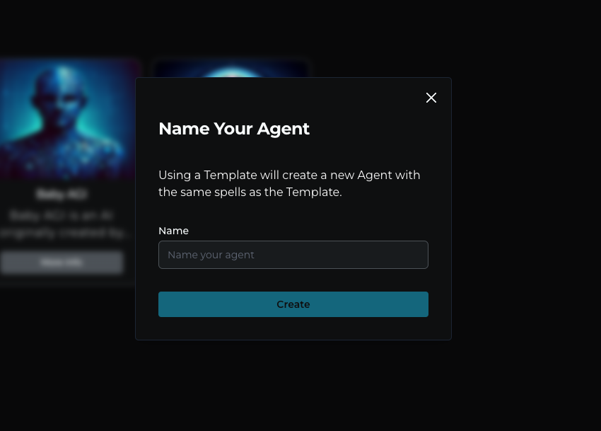 Name Your Agent Dialog