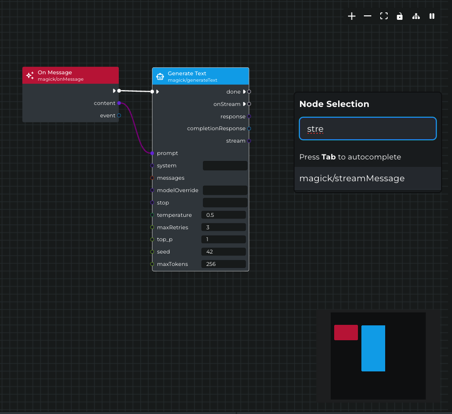 Stream Message Node Picker