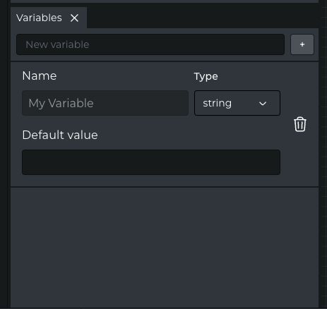 Variables Panel